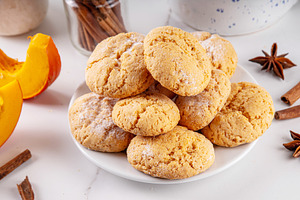 Tasty fresh baked pumpkin cookies, a Food & Drink Photo by Rimma