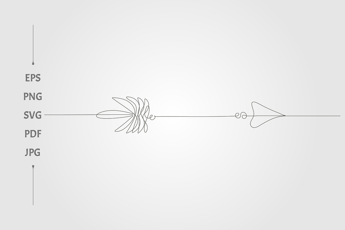 Arrow line minimalist leaf symbo, an Object Graphic by lawoel (Photo 1 of 3)