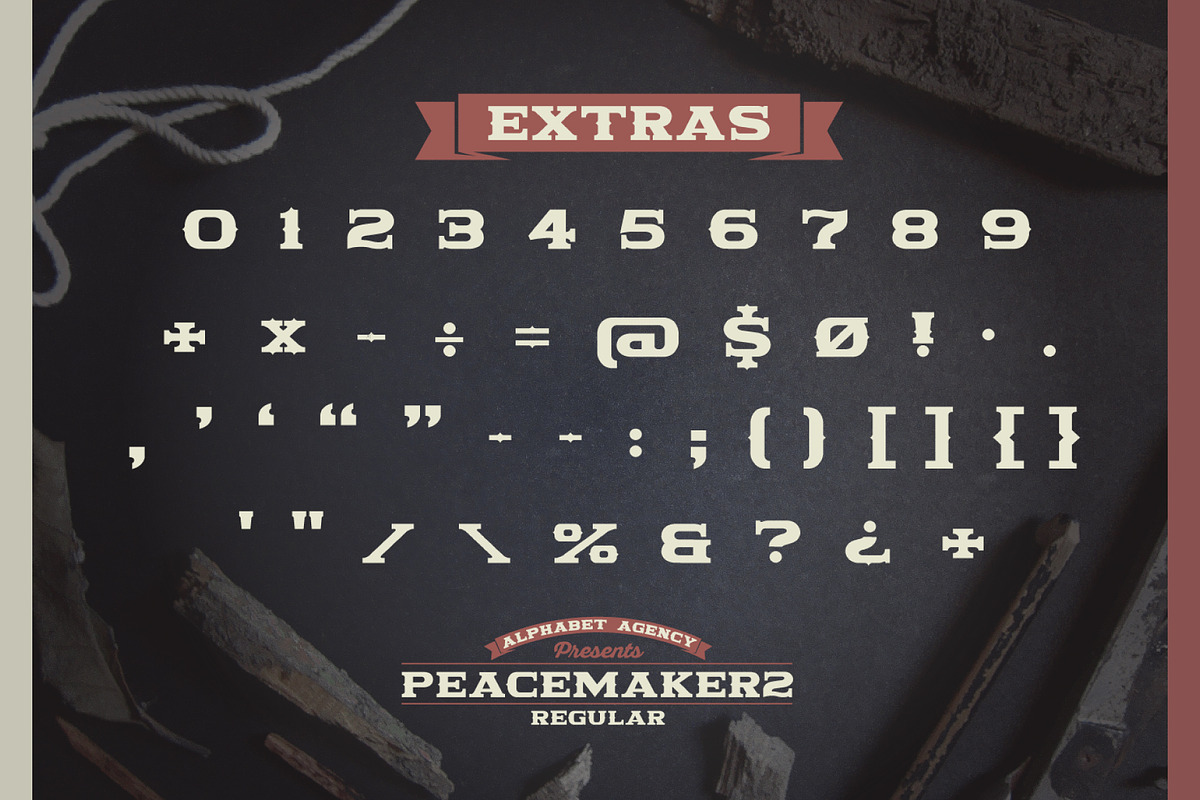 PEACEMAKER FONT SERIES, a Slab Serif Font by Alphabet Agency (Photo 9 of 13)