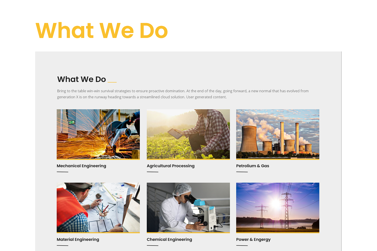 Factory & Industrial website design, a Landing Page Template by Istiak Ahmed (Photo 2 of 7)