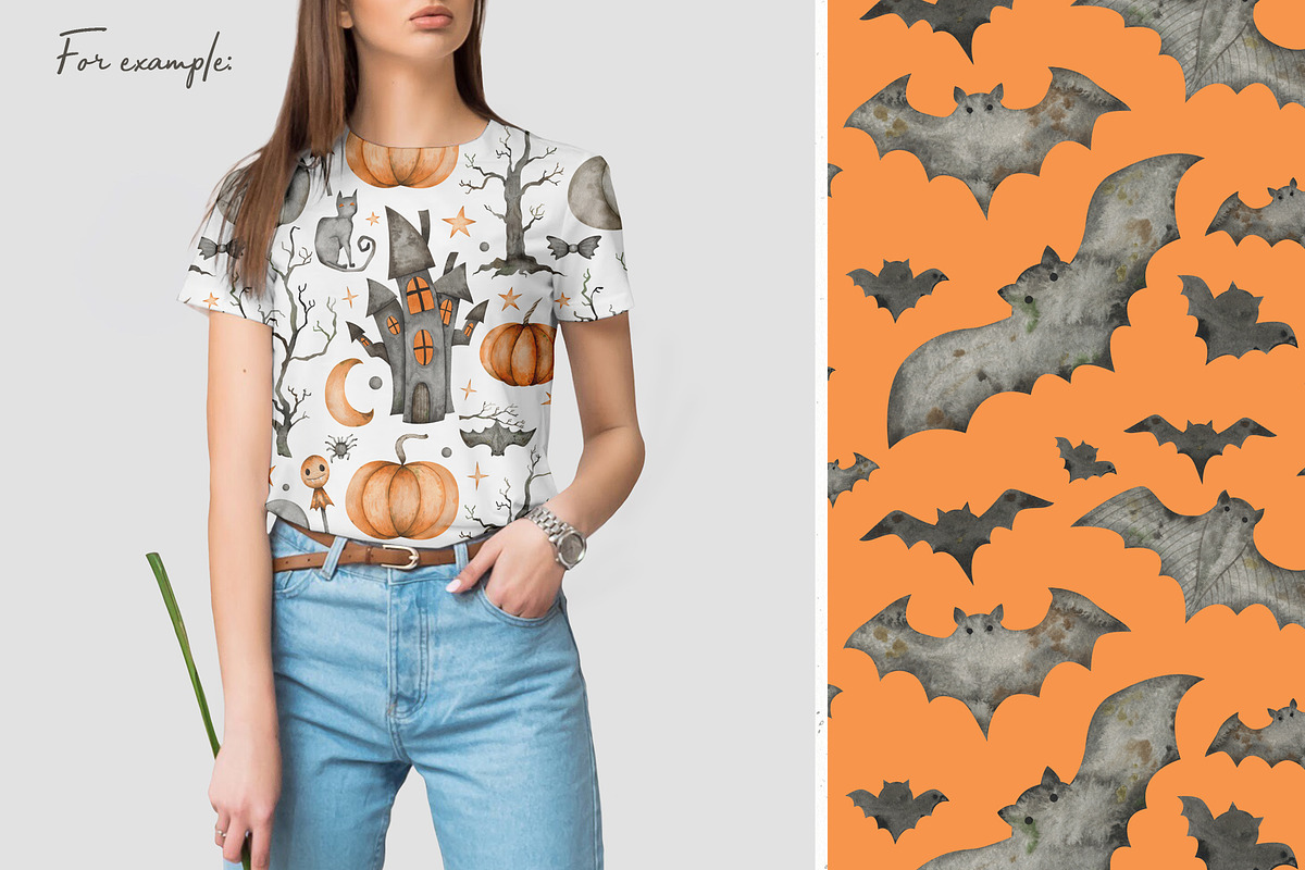 Watercolor Halloween set, an Object Graphic by OrangePeafowlArt (Photo 20 of 21)