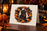 Vintage Halloween Black Cat Clipart, an Object Graphic by Colorsfav (Thumbnail 4 of 7)