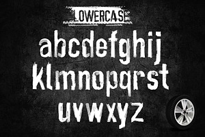 Grunge Tire Font