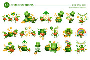 Lucky Leprechaun Bash Watercolor, an Object Illustration by CreativeValuation (Thumbnail 3 of 13)
