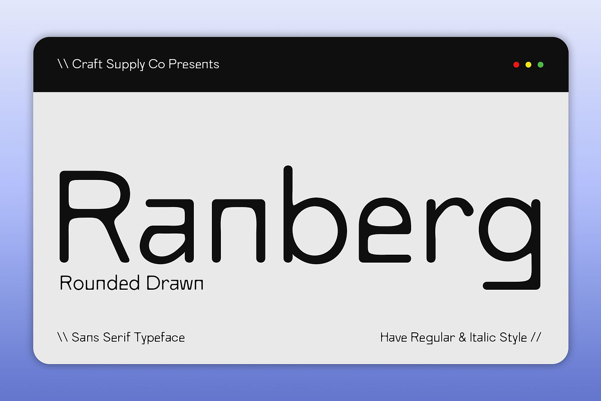 Ranberg Rounded Drawn, a Sans Serif Font by Craft Supply Co. (Photo 1 of 8)