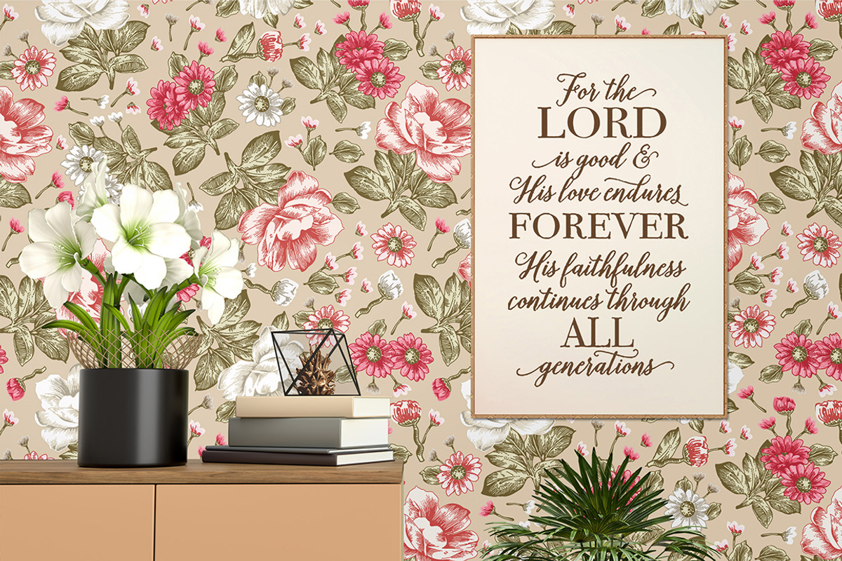 Seamless Flowers Peonies Chamomile, a Pattern Graphic by Vintage (Photo 8 of 11)