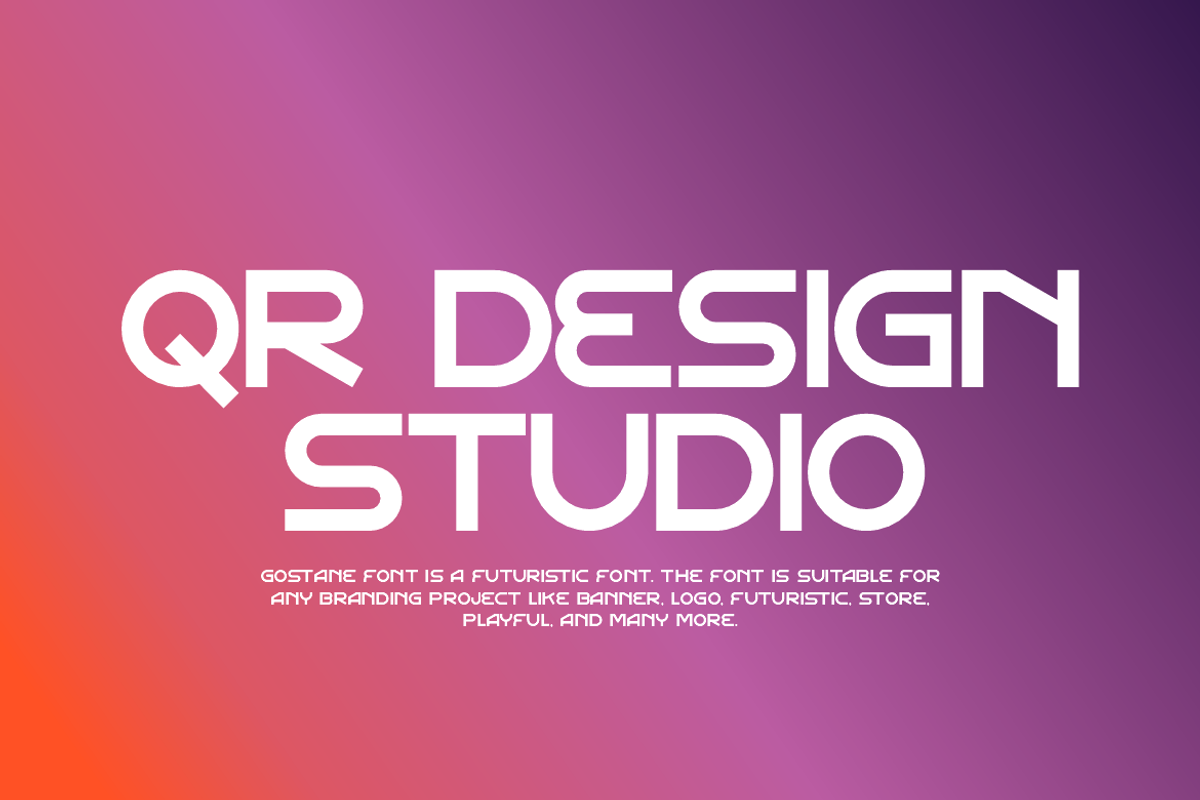 Gostane - Futuristic Tech Font, a Sans Serif Font by QR Design Studio (Photo 5 of 7)