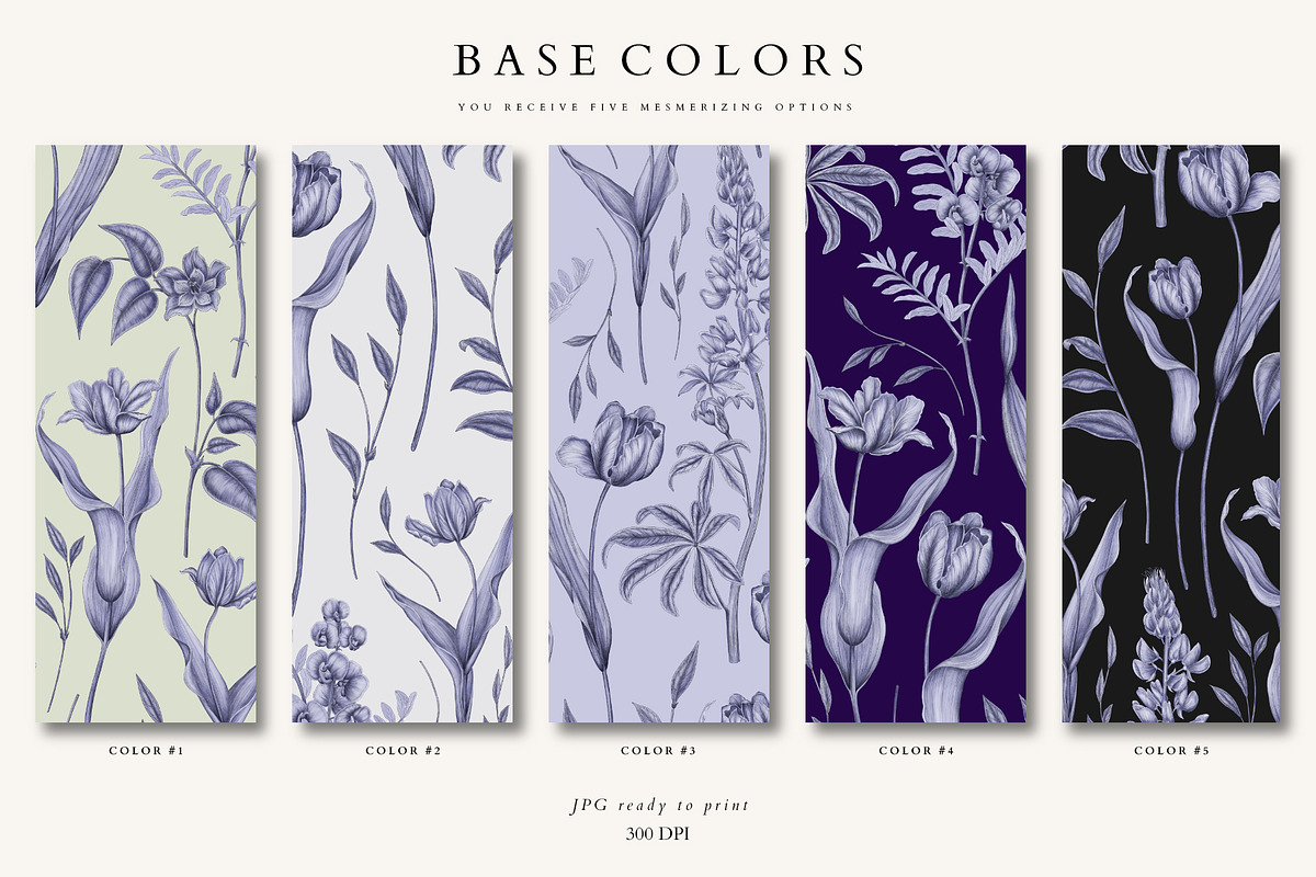 Tulips, floral pattern design, a Pattern Graphic by Marchel Studio (Photo 2 of 7)