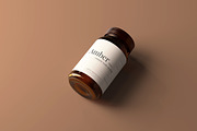 Amber Glass Jar / Bottle Mockups, a Cups & Container Mockup by pmvch (Thumbnail 8 of 10)
