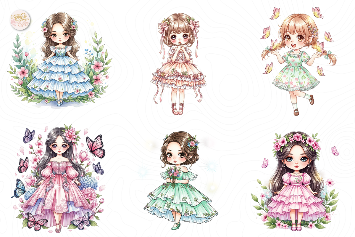 Spring Fashion Girl PNG Clipart., an Object Illustration by KennedyStudio (Photo 3 of 5)