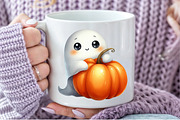 Cute Ghost Halloween Clipart, an Illustration by Pixels.Craft (Thumbnail 5 of 7)