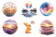 Spring Iridescent Bubble Clipart, an Illustration by CreationArt (Thumbnail 2 of 5)