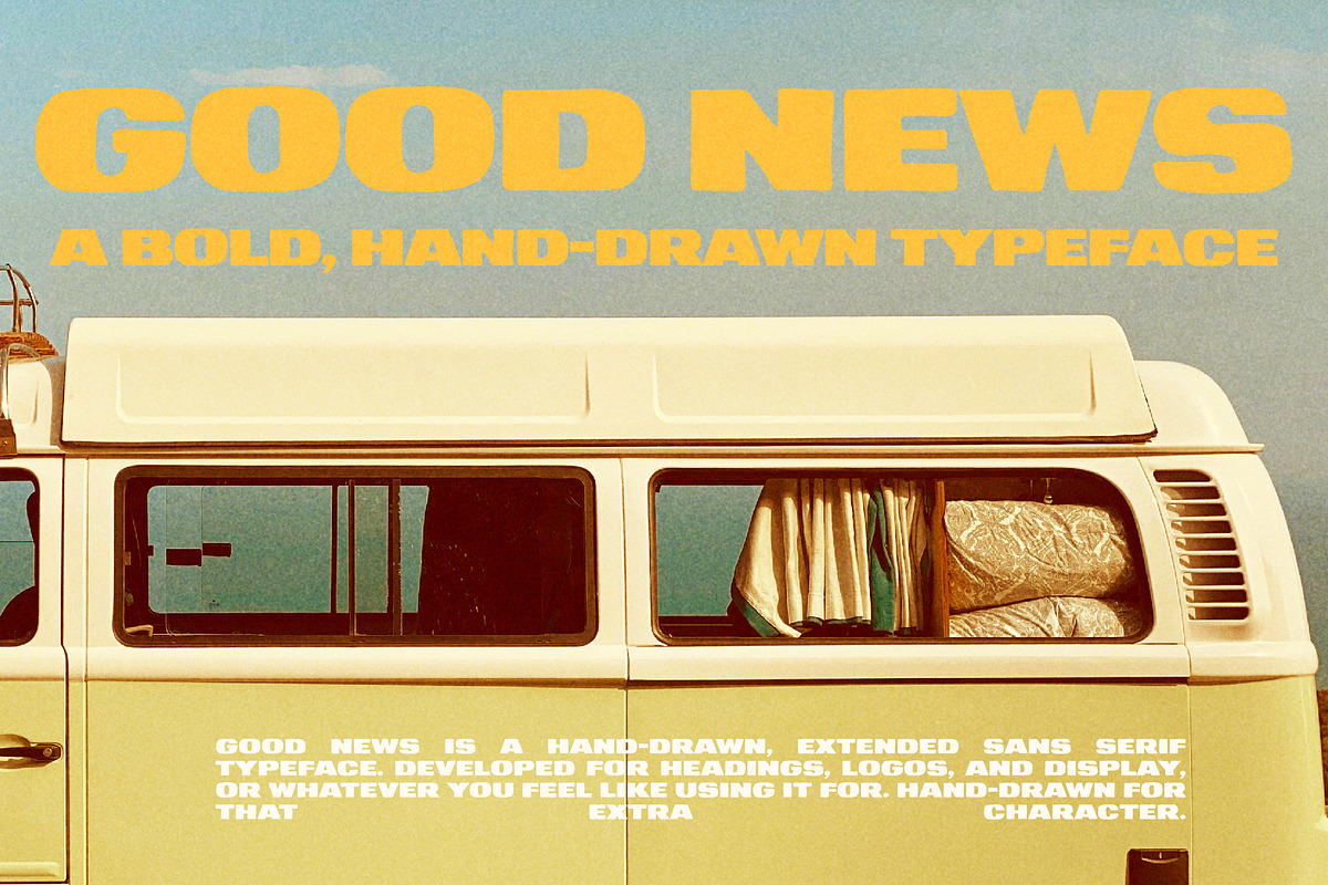 Good News Display Font, a Handwritten Font by Quiet Beings Design Studi (Photo 5 of 5)