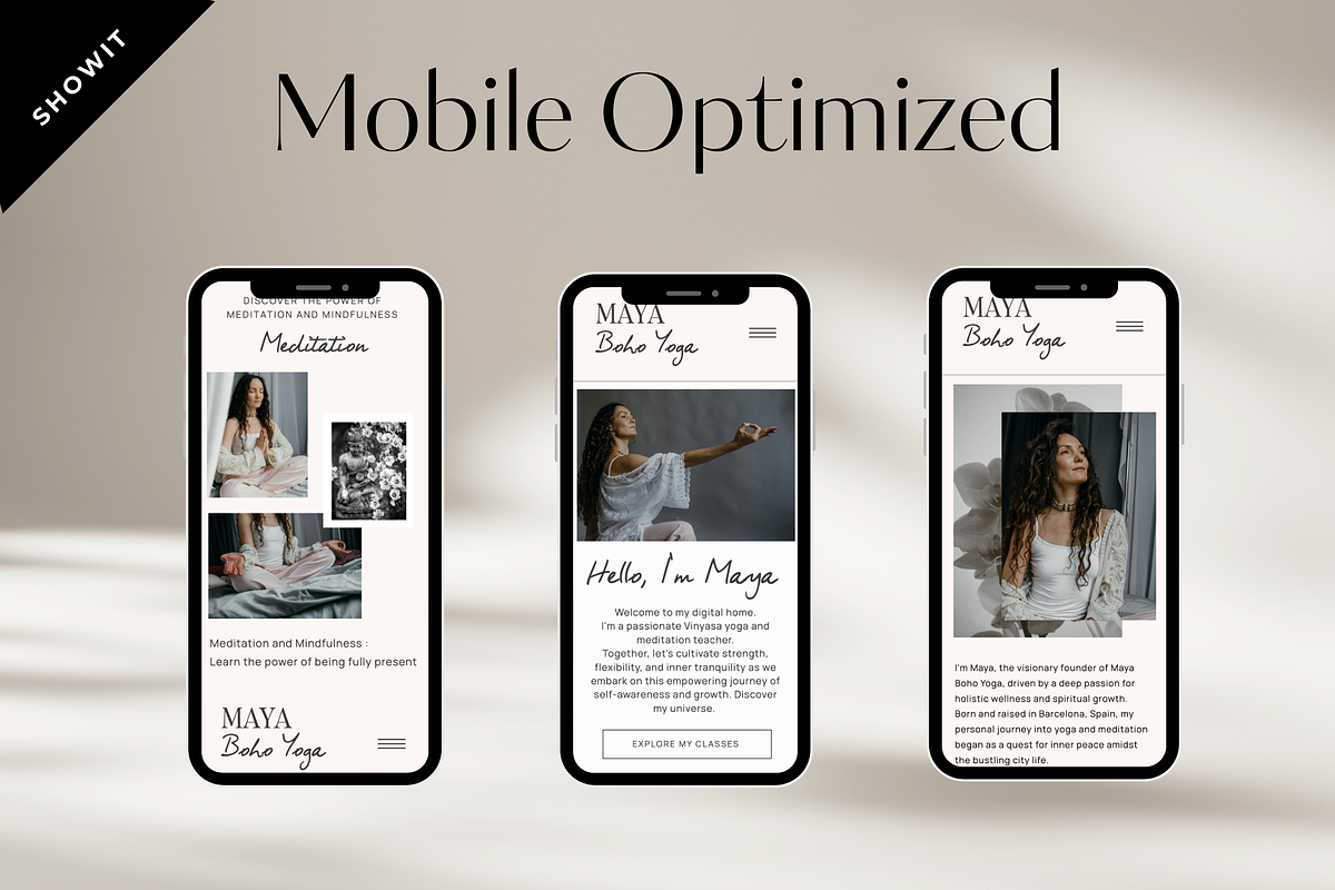 Showit Website Template I Maya Boho, a Websites & App Template by YogaBizLab (Photo 3 of 4)