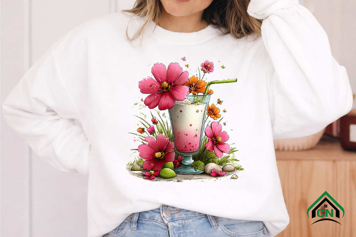 Whimsical Tropical Drink Clipart, an Illustration by Craft Nest (Photo 7 of 12)