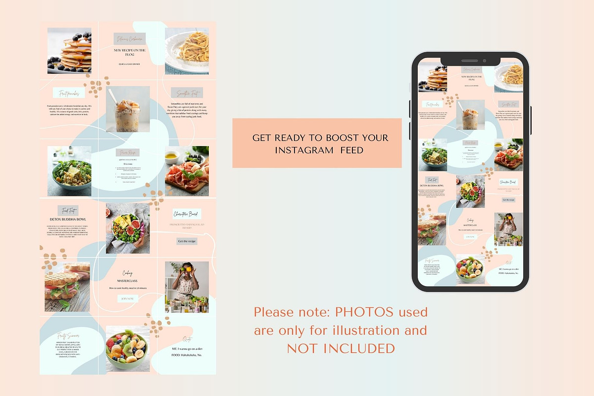 Instagram Puzzle - Food, a Social Media Template by Deepa Template Studio (Photo 2 of 10)