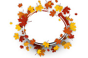 Golden autumn set with maple leaves, a Decorative Illustration by Vjom (Thumbnail 13 of 13)