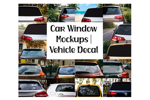 Window Car Mockups Vehicle Decal