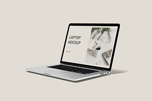 Realistic Laptop Screen Mockup