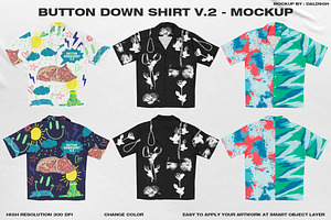 Button Down Shirt V.2 - Mockup, a Shirt Mockup by DaldSgh