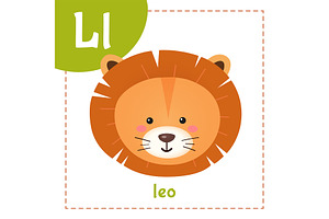 Cartoon English alphabet, a Decorative Illustration by Elen_Art