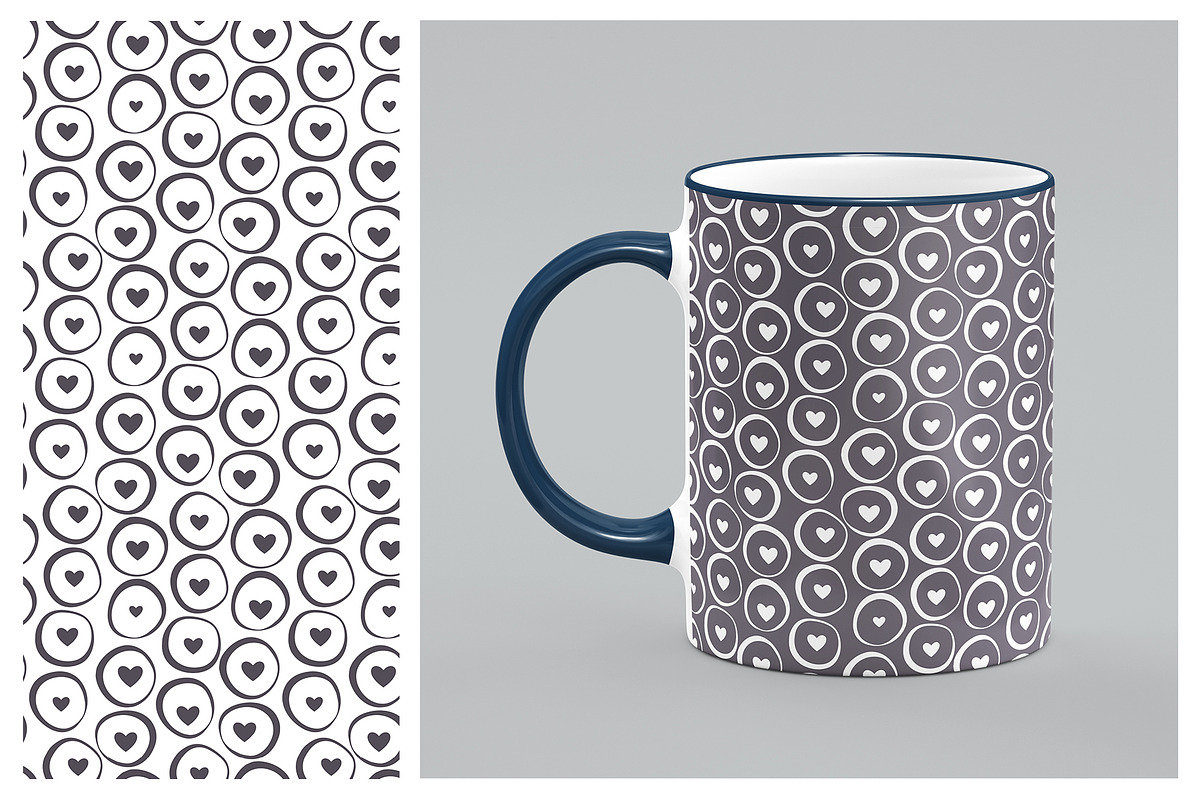 Hearts Seamless Patterns Set, a Pattern Graphic by Curly_Pat (Photo 9 of 9)