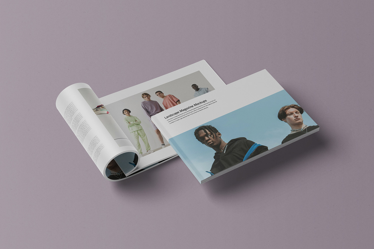 Landscape Magazine Mockup, a Books & Magazine Mockup by UFR_GRAPHIC (Photo 3 of 4)