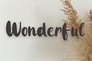Wonderful, a Handwritten Font by nongnuchpolyiam1 (Thumbnail 1 of 6)