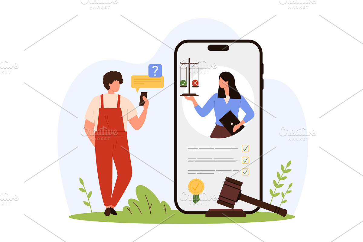 Legal advice and support, a Technology Illustration by Flashvector