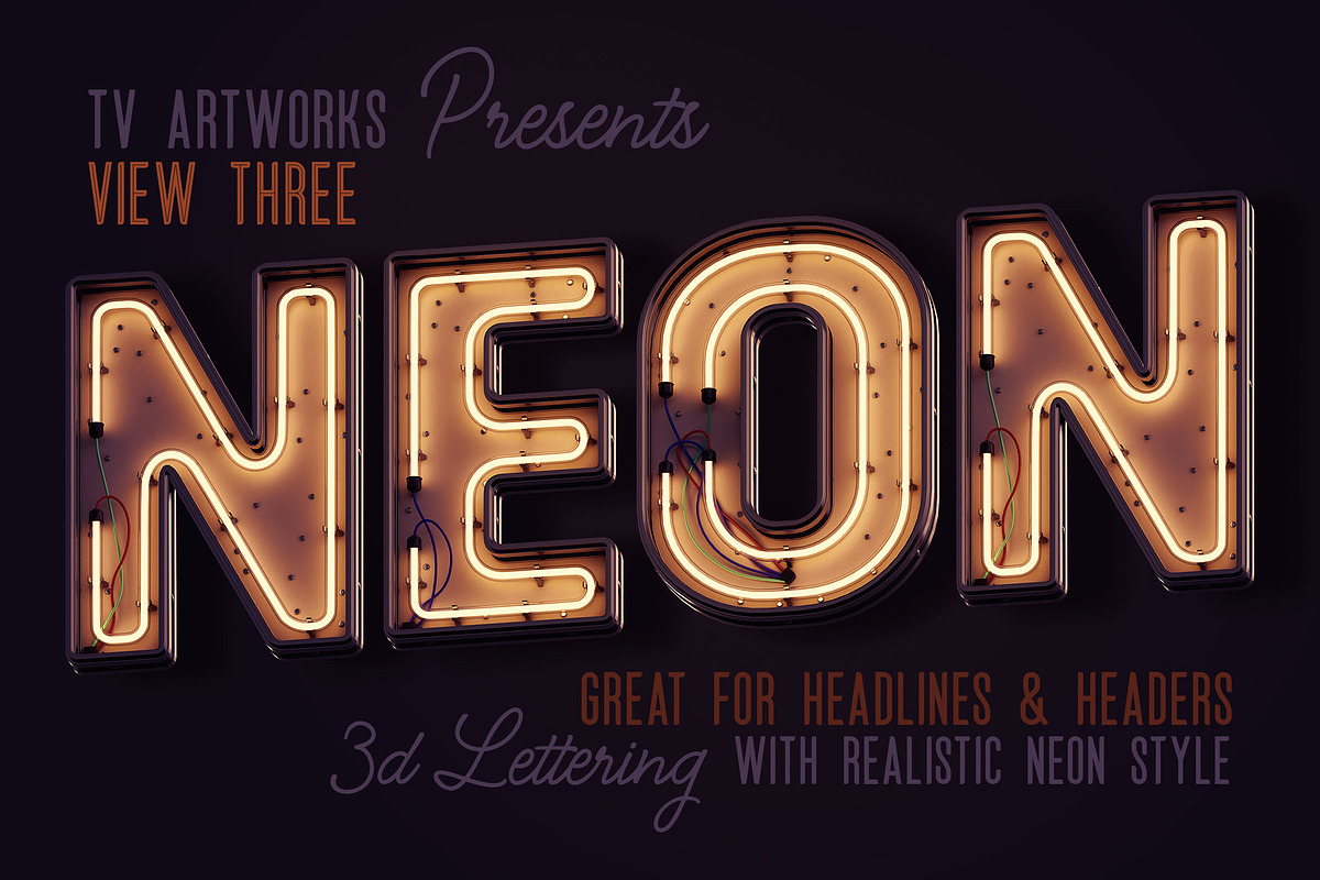 Modern Neon 3D Lettering, a Graphic by TVartworks (Photo 17 of 18)