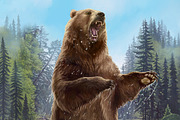 Aggressive bear, an Animal Illustration by Countryside life (Thumbnail 4 of 5)