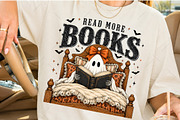 Ghost Reading Book Halloween PNG, a Seasonal Illustration by OK Design (Thumbnail 2 of 5)