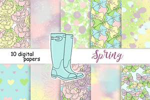 Spring Pattern, a Pattern Graphic by GlamArtZhanna