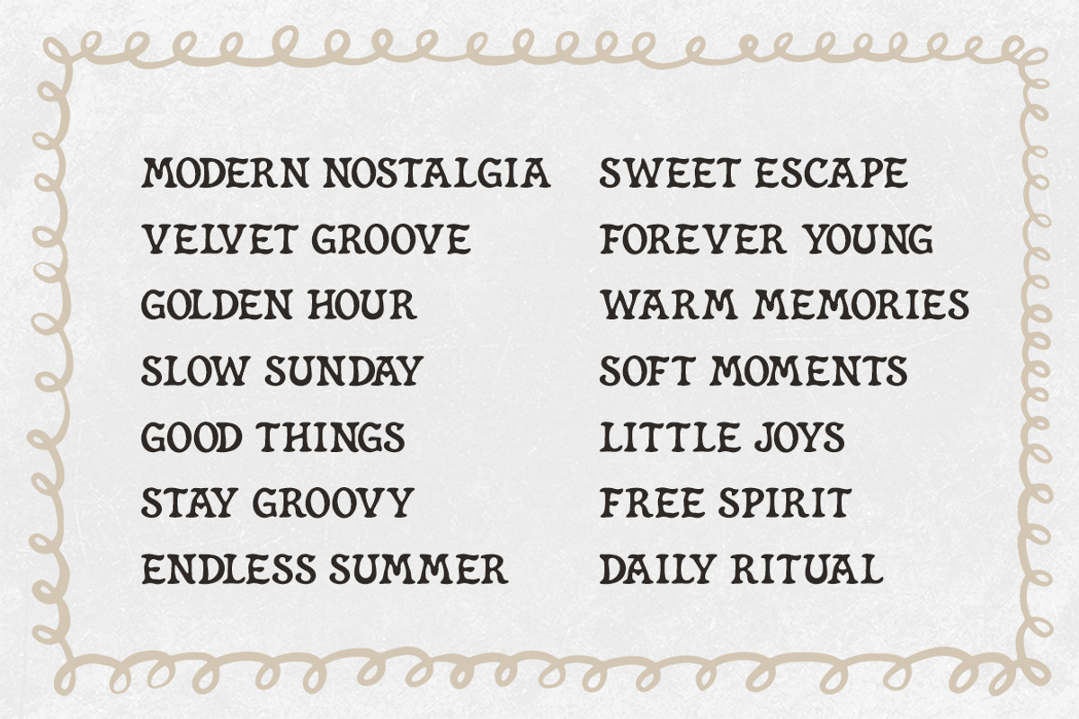 ROVELA VELVET – Organic Retro Font, a Serif Font by decographstud (Photo 3 of 6)