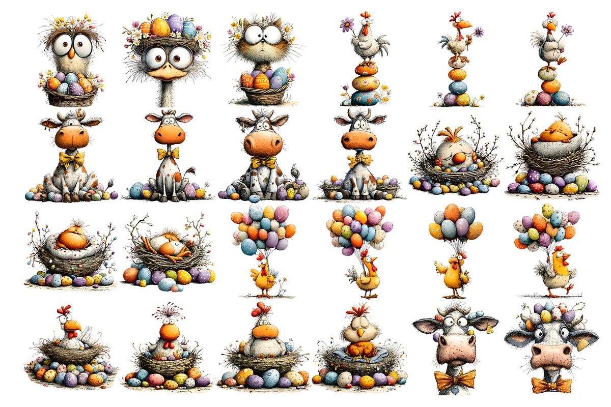 Spring animal easter Clipart, an Animal Illustration by ElenazlataArt (Photo 7 of 7)