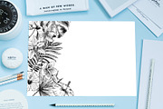Tropical flowers and leaves, an Illustration by Elena Dorosh (Thumbnail 7 of 7)
