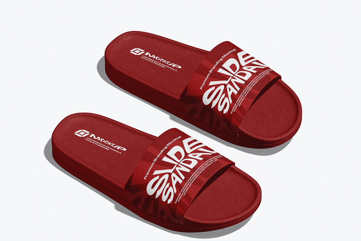 Slide Sandals Mockup, a Household Mockup by Unerispace (Photo 2 of 5)