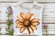 Watercolor Daisy Autumn Clipart, an Illustration by Rose Art (Thumbnail 7 of 7)