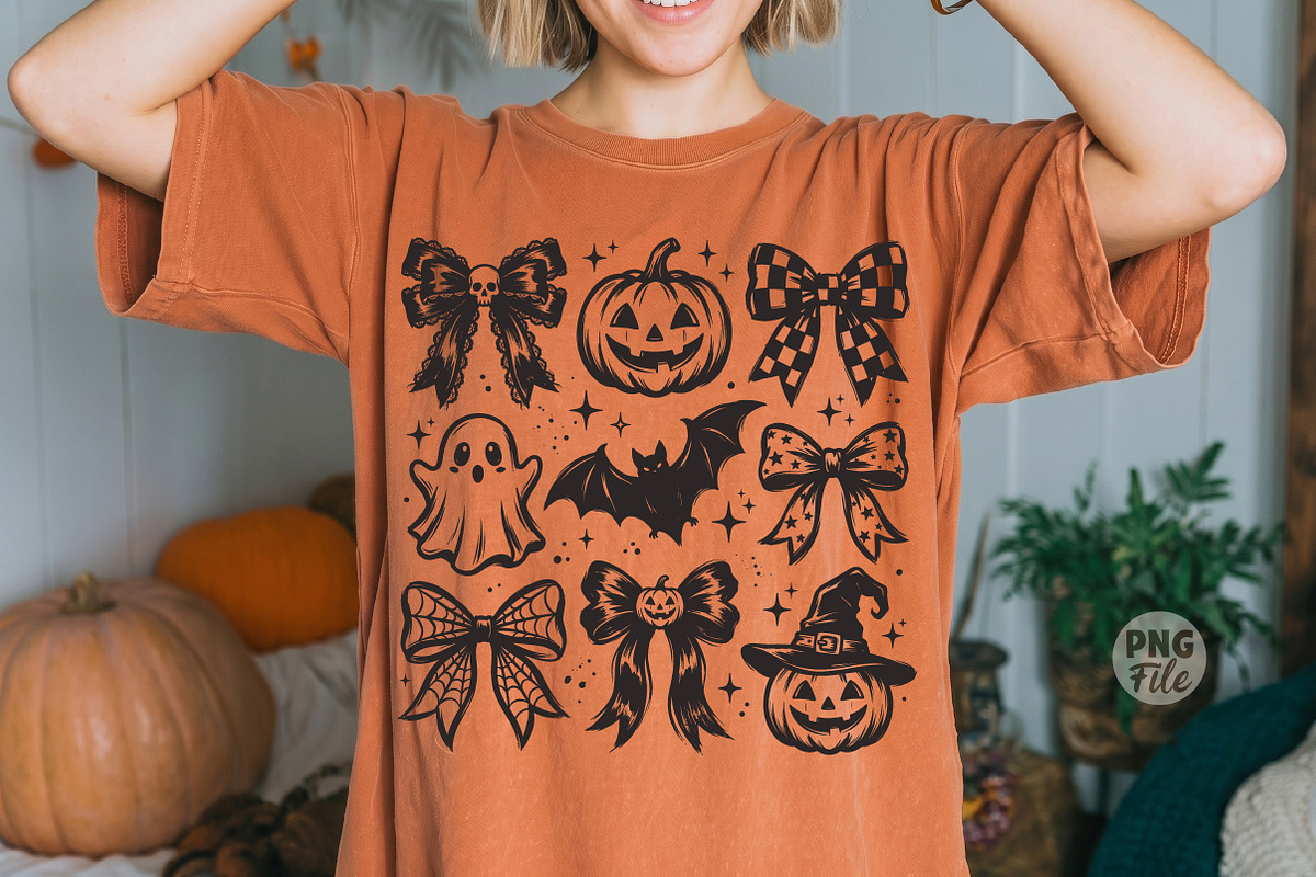 Halloween Coquette Bow PNG,, a Seasonal Illustration by Libby Wishes (Photo 1 of 3)