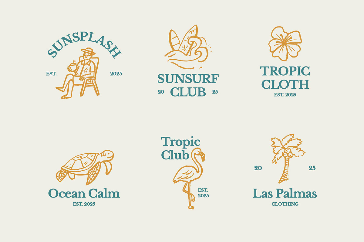 Tropical Aesthetic Pack, an Illustration by Skilline Supply Co. (Photo 3 of 15)