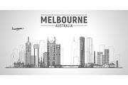Melbourne Australia skyline, an Illustration by Sky and glass (Thumbnail 4 of 6)