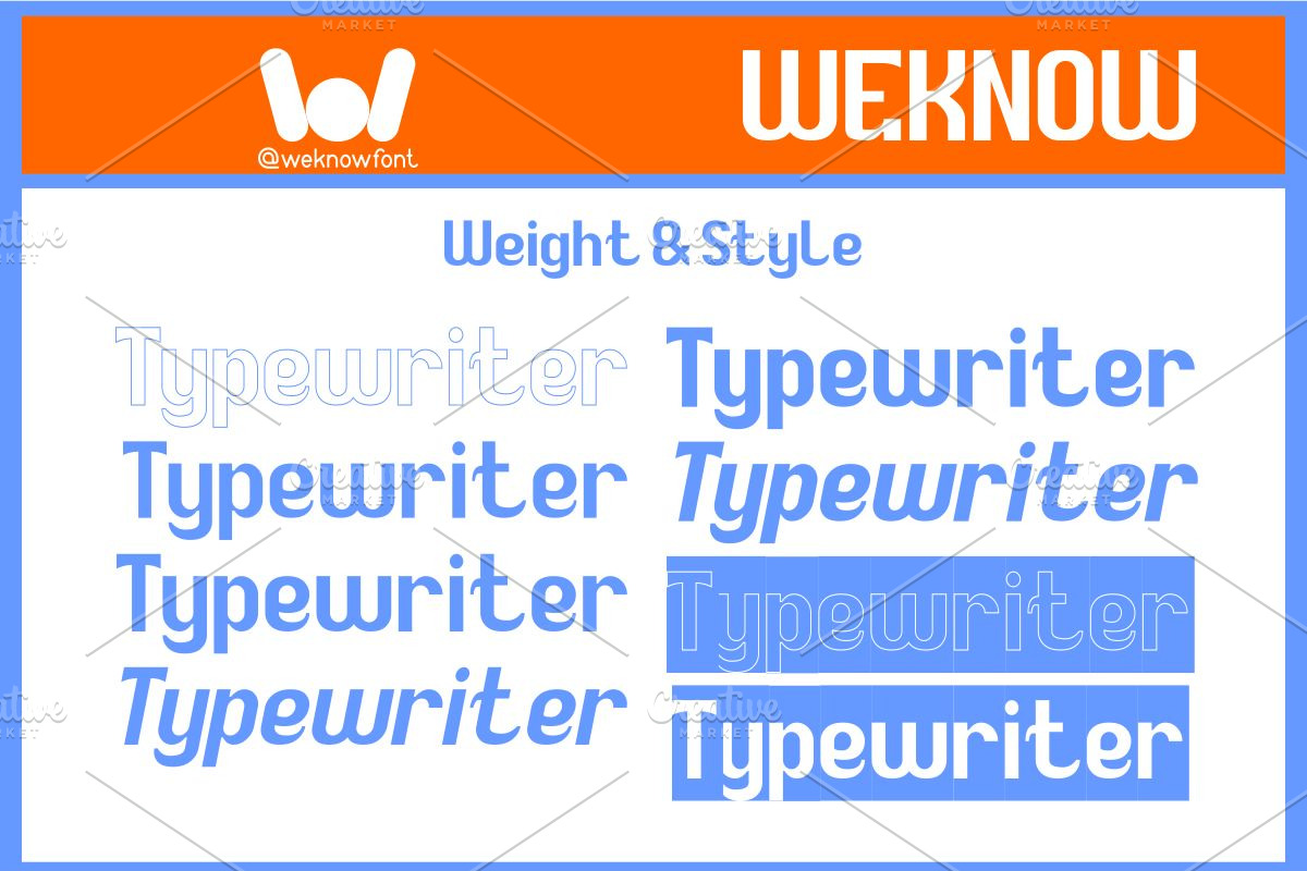 Typewriter font, a Sans Serif Font by weknow (Photo 6 of 8)
