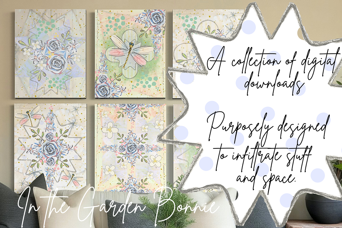 Floral dragonfly illust.(handpainted, an Object Illustration by Grandma's Lore (Photo 1 of 11)