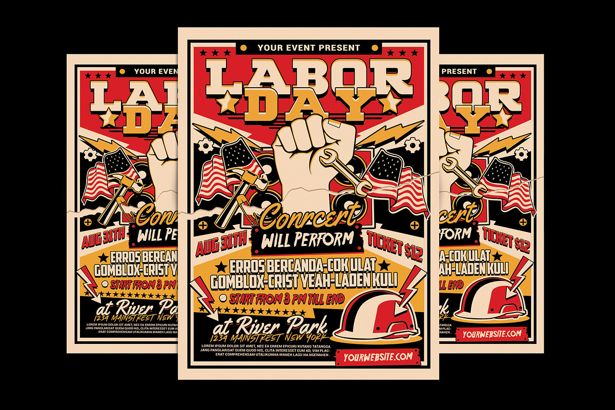 Labor Day Flyer, a Flyer Template by Muhamad Iqbal hidayat (Photo 1 of 4)