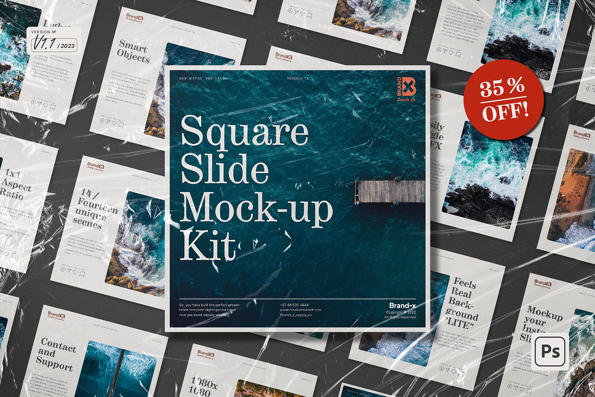 Agenzia I Square Mockup Kit, a Mockup by Brand_x Supply Co. (Photo 1 of 17)