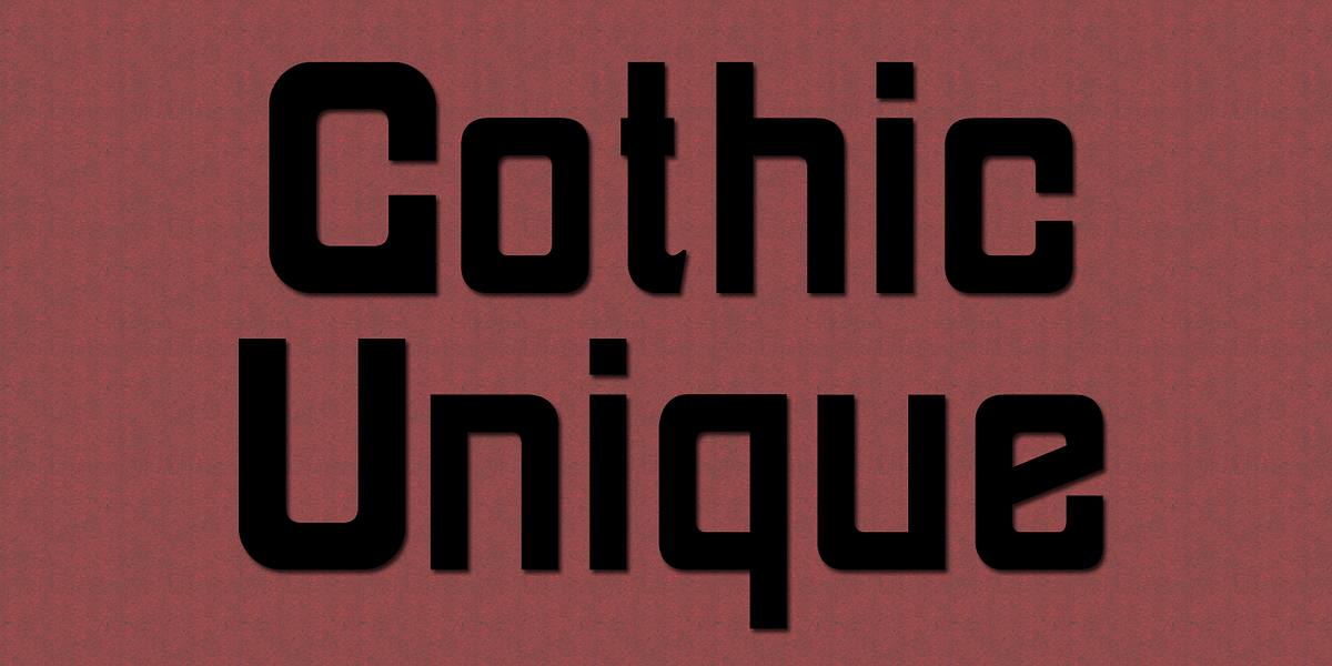 Gothic Unique, a Sans Serif Font by Wooden Type Fonts