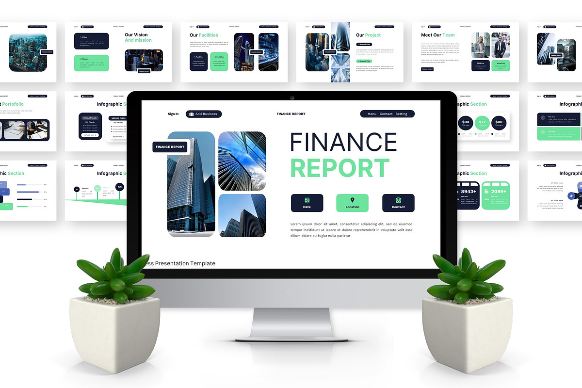 Finance Report - Business GSL, a Presentation Template by Deepslide Studio (Photo 2 of 6)