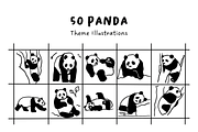 50 Panda Illustration Set, an Animal Illustration by The Journey Atelier (Thumbnail 1 of 4)