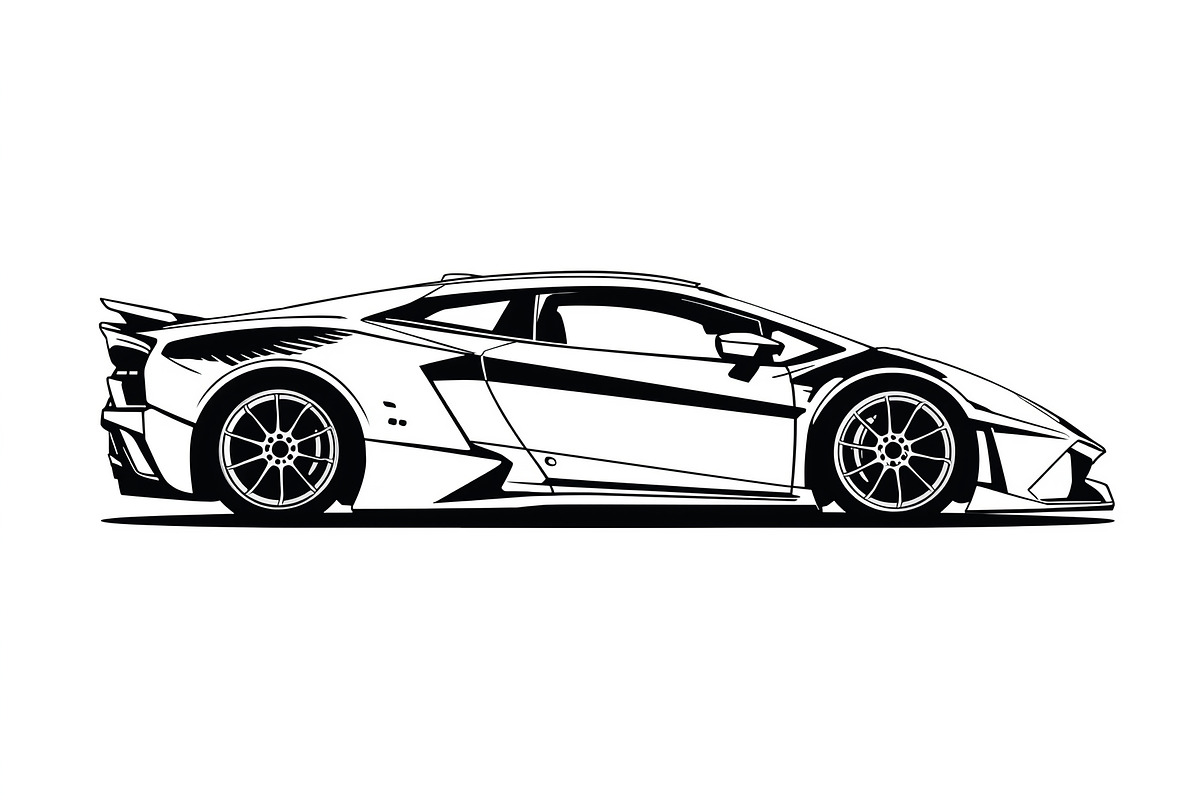 Racing Car Silhouette Set, an Illustration by BIPLOB EXPERT