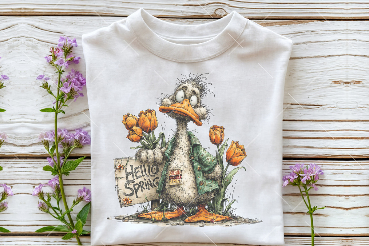 Whimsical Easter Duck Clipart, an Illustration by OK Design (Photo 5 of 6)